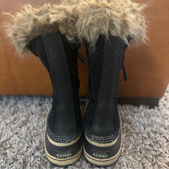 Sorel Joan of Arctic Boot Winter Snow suede & faux fur Women’s size 7.5 Black - Picture 4 of 13